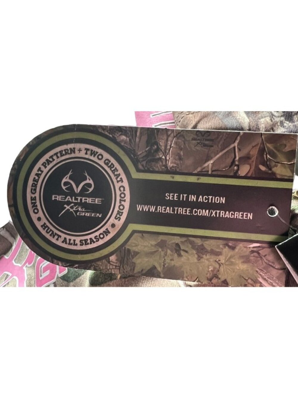 Realtree Womens Camo T-Shirt L/G Pink Logo Polyester Crew Neck Hunting Tee - Picture 13 of 13